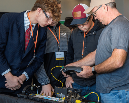 The 2024 CS and Tech Fair will be hosted on Thursday, October 17 from 8:30 AM - 1:00 PM. This event is an exciting opportunity for high school students to engage with leaders in education, industry, and technology. Students attending will have the opportunity to learn from professionals, connect with college and career recruiters, experience live demos, and participate in interactive workshops and sessions.